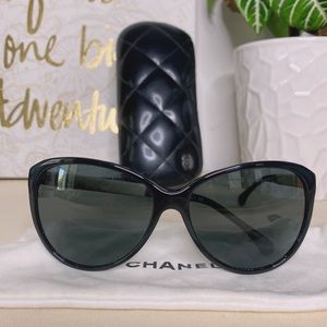 Chanel Cateye sunglasses with quilting